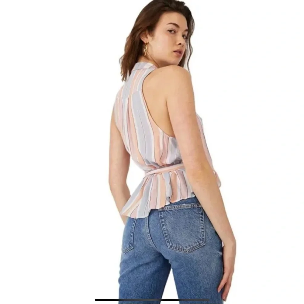 Free People Mackenzie Wrap Button Up Side Tie Top New W/tag XS or Med